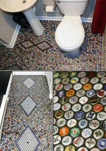upcycling Bottle top floor