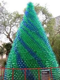 Recycled plastic bottle Christmas tree
