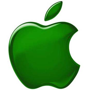 apple logo green